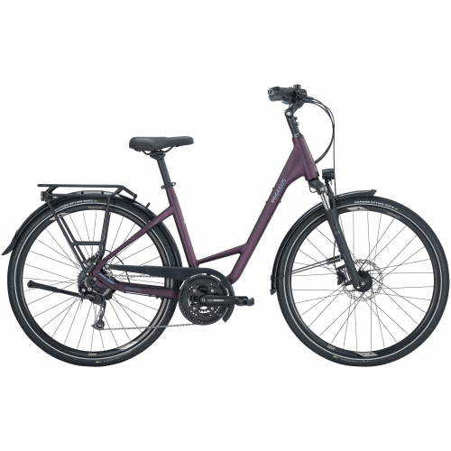 Pegasus Premio SL Disc 27, 27 Gang Kettenschaltung, Damenfahrrad, Wave, Modell 2024, 28 Zoll 45 cm deep berry