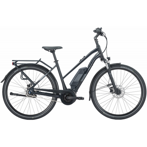 Pegasus Solero E8R Plus (500 Wh), 8 Gang Nabenschaltung, Damenfahrrad, Trapez, Modell 2024, 28 Zoll 55 cm black matt