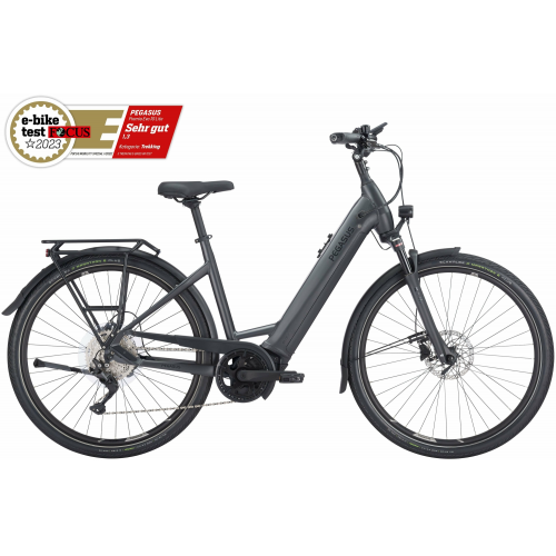 Pegasus Premio Evo 10 Lite (500 Wh), 10 Gang Kettenschaltung, Damenfahrrad, Wave, Modell 2024, 28 Zoll 50 cm black matt