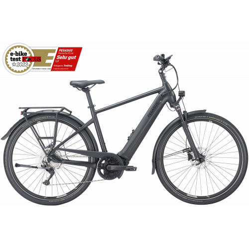 Pegasus Premio Evo 10 Lite (625 Wh), 10 Gang Kettenschaltung, Herrenfahrrad, Diamant, Modell 2024, 28 Zoll 50 cm black matt