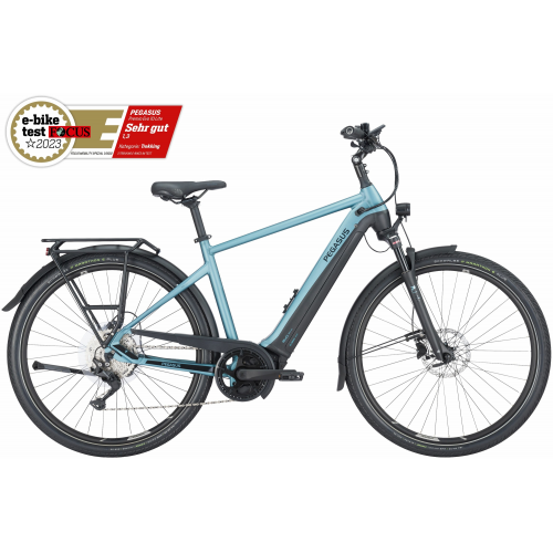 Pegasus Premio Evo 10 Lite (625 Wh), 10 Gang Kettenschaltung, Herrenfahrrad, Diamant, Modell 2024, 28 Zoll 55 cm summit lake blue