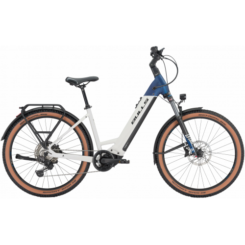 BULLS Iconic EVO 3 27,5 (625 Wh), 11 Gang Kettenschaltung, Damenfahrrad, Wave, Modell 2024, 27,5 Zoll 48 cm indigo blue matt / light grey matt