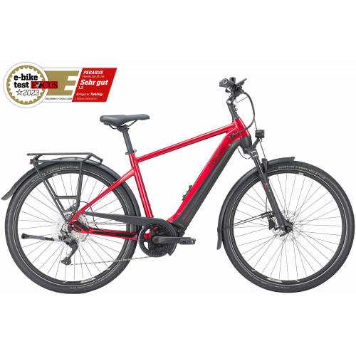 Pegasus Premio Evo 10 Lite (750 Wh), 10 Gang Kettenschaltung, Herrenfahrrad, Diamant, Modell 2024, 28 Zoll 55 cm hyper red