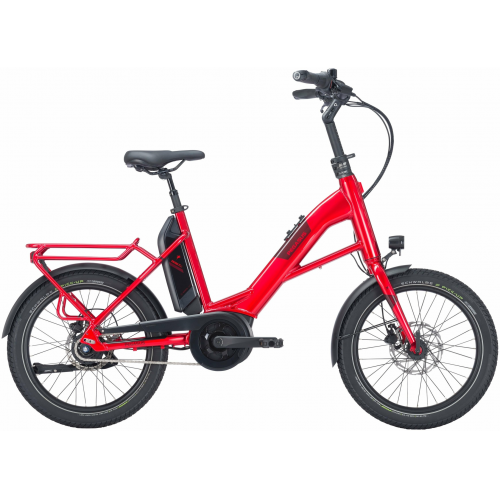 Pegasus Swing E8R Disc (500 Wh), 8 Gang Nabenschaltung, Unisexfahrrad, Kompakt, Modell 2024, 20 Zoll 46 cm chrome crimson red