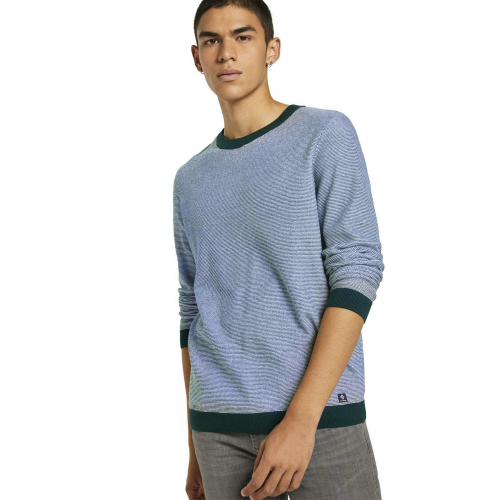 Tom Tailor Pullover Crewneck grün