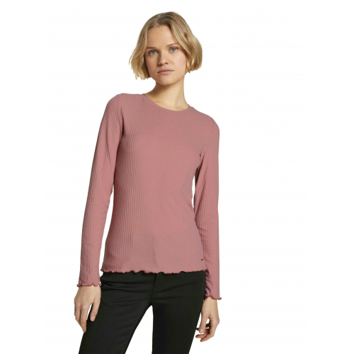 Tom Tailor Langarmshirt Ribbed rose