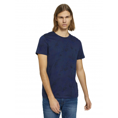 Tom Tailor Denim T-shirt alloverprinted blau