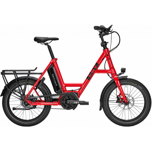 i:SY E5 ZR RT (545 Wh), 5 Gang Nabenschaltung, Unisexfahrrad, Kompakt, Modell 2023, 20 Zoll 47 cm poppy red