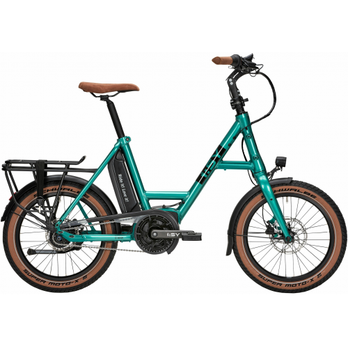 i:SY S8 F B (500 Wh), 8 Gang Nabenschaltung, Unisexfahrrad, Kompakt, Modell 2023, 20 Zoll 47 cm opal green