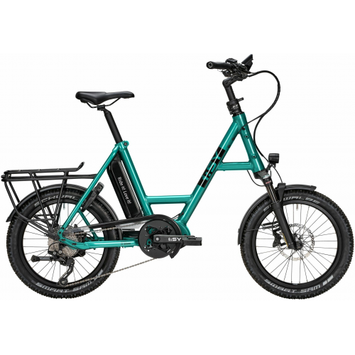 i:SY S10 Adventure (545 Wh), 10 Gang Kettenschaltung, Unisexfahrrad, Kompakt, Modell 2023, 20 Zoll 47 cm opal green