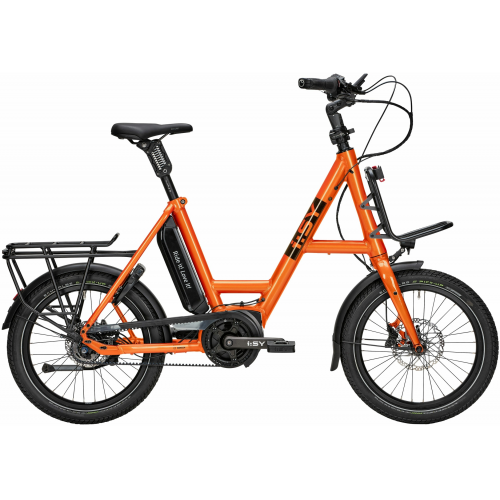 i:SY XXL E5 ZR F Comfort (545 Wh), 5 Gang Nabenschaltung, Unisexfahrrad, Kompakt, Modell 2023, 20 Zoll 51 cm happy orange