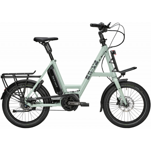 i:SY XXL E5 ZR F Comfort (545 Wh), 5 Gang Nabenschaltung, Unisexfahrrad, Kompakt, Modell 2023, 20 Zoll 51 cm mint green