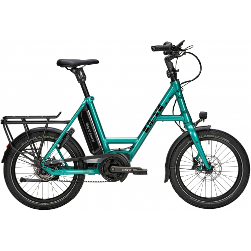 i:SY E5 ZR F Comfort (545 Wh), 5 Gang Nabenschaltung, Unisexfahrrad, Kompakt, Modell 2023, 20 Zoll 47 cm opal green