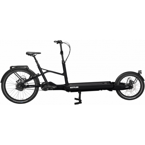 KETTLER Alu-Rad CARGOLINE HT 600 E-CA BELT (750 Wh), stufenlos, Erwachsenenfahrrad, Trapez, Modell 2024, 26 / 20 Zoll 43 cm Black matt