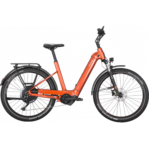 KETTLER Alu-Rad QUADRIGA TOWN &amp; COUNTRY P10 (625 Wh), 10 Gang Kettenschaltung, Damenfahrrad, Wave, Modell 2024, 27,5 Zoll 42 cm sport orange shiny / black shiny