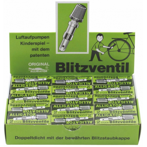 Alligator Blitzventil silber