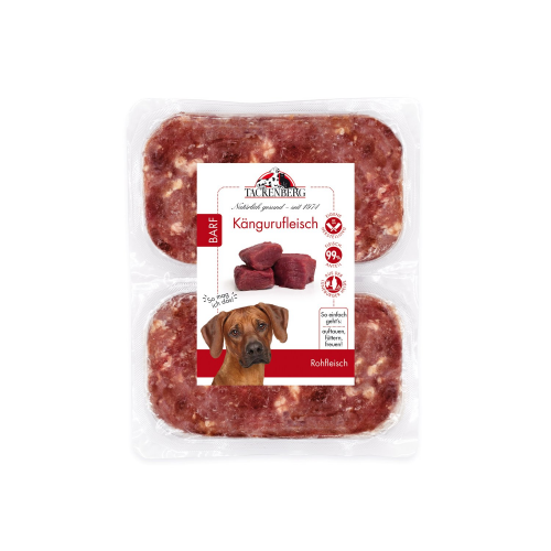 BARF Kängurufleisch für Hunde  - 500 g - Premiumqualität von Tackenberg