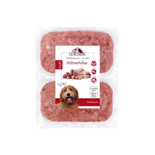 BARF Hühnerhälse für Hunde & Katzen  - 500 g - Premiumqualität von Tackenberg