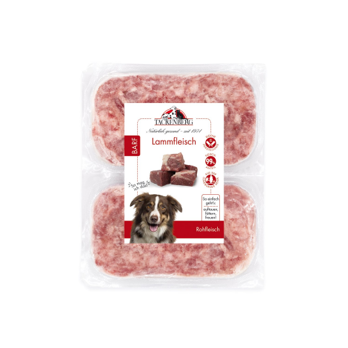 BARF Lammfleisch für Hunde & Katzen  - 500 g - Premiumqualität von Tackenberg