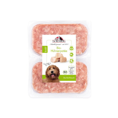 Bio BARF Hühnerpatee für Hunde & Katzen  - 500 g - Premiumqualität von Tackenberg