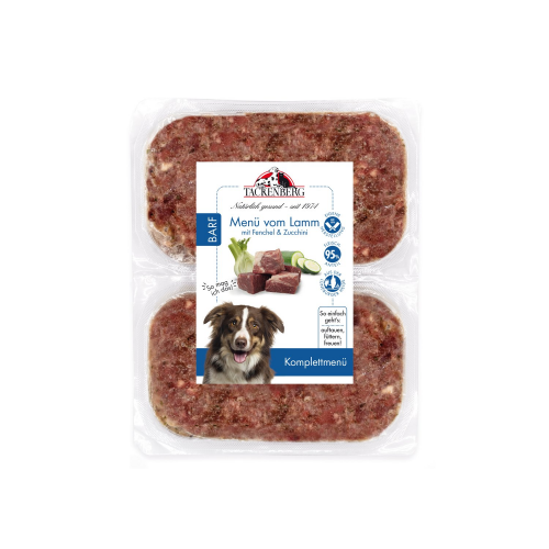 BARF Menü Lamm & Fenchel für Hunde  - 500 g - Premiumqualität von Tackenberg