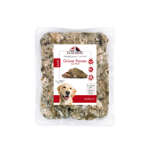 BARF Grüner Pansen vom Rind für Hunde  - 28 x 500 g - Premiumqualität von Tackenberg