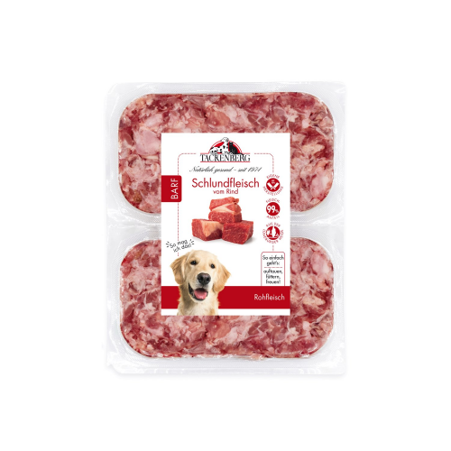 BARF Schlundfleisch Rind für Hunde & Katzen  - 28 x 500 g - Premiumqualität von Tackenberg