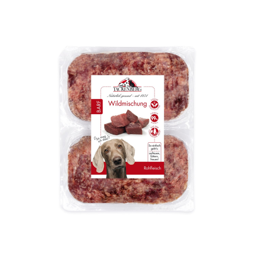 BARF Wildmischung für Hunde & Katzen  - 28 x 500 g - Premiumqualität von Tackenberg