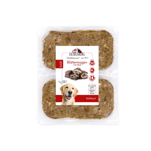 BARF Blättermagen vom Rind für Hunde  - 28 x 500 g - Premiumqualität von Tackenberg