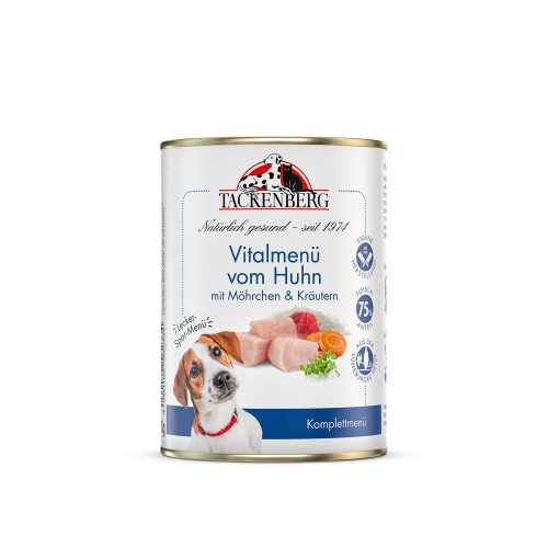 Vitalmenü für Hunde vom Huhn | Online bei Tackenberg - 400 g - Premiumqualität von Tackenberg