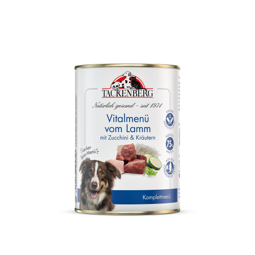 Vitalmenü für Hunde vom Lamm | Online bei Tackenberg - 24 x 400 g - Premiumqualität von Tackenberg