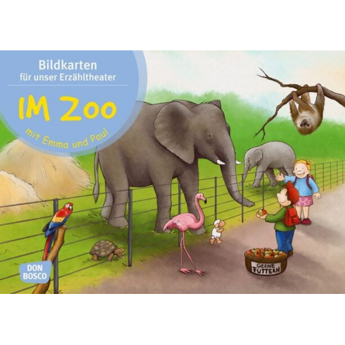 Monika Lehner - Im Zoo mit Emma und Paul. Kamishibai Bildkartenset.