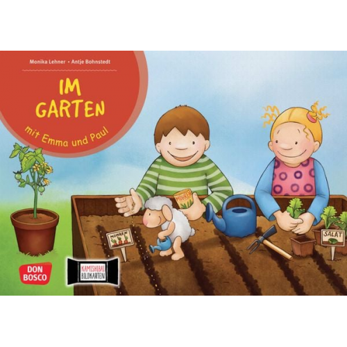 Monika Lehner - Im Garten mit Emma und Paul. Kamishibai Bildkartenset