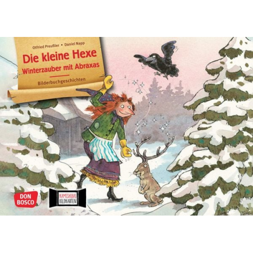 Otfried Preußler - Die kleine Hexe - Winterzauber mit Abraxas. Kamishibai Bildkartenset