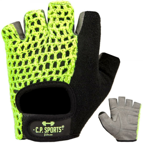 Fitness Handschuh Komfort neongelb S/7 = 16-18cm