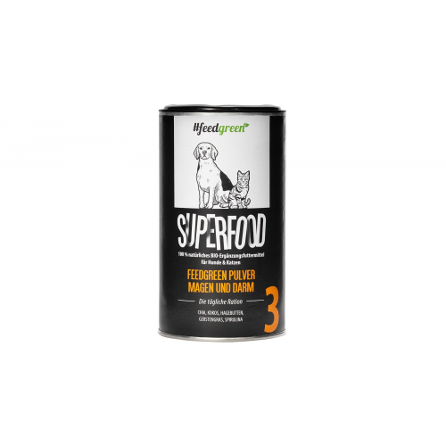 Superfood Pulver Mager & Darm für Hunde & Katzen  - 200 g - Premiumqualität von Feedgreen