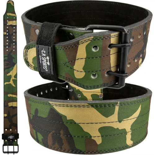 Powerlifting-Gürtel - Camouflage oliv XS = 54 - 80 cm