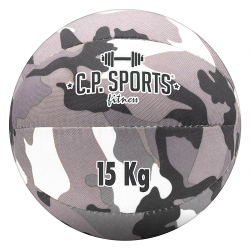 Medizinball Camouflage Weiß 15kg