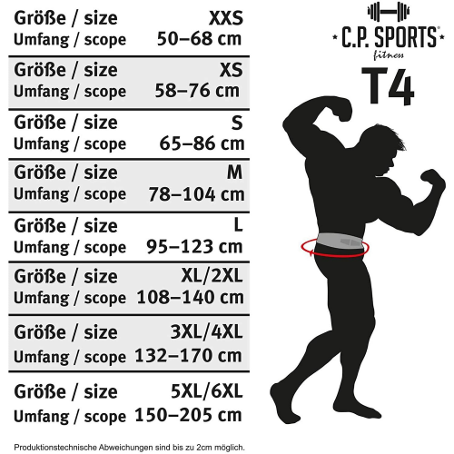 Gewichthebergürtel Leder - braun S = 65 - 86 cm