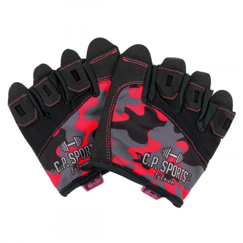 C.P. SPORTS Grip Glove Camo-Pink M/8 = 18-20cm