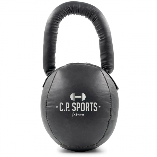 Leder Kettlebell Schwarz 2 kg