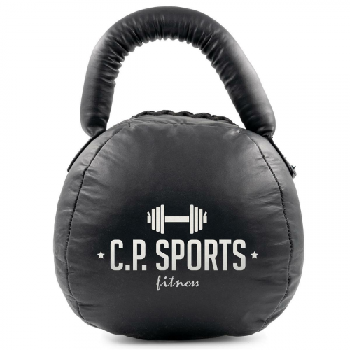 Leder Kettlebell Schwarz 5 kg