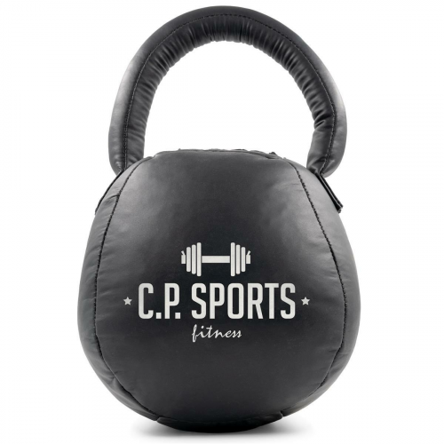 Leder Kettlebell Schwarz 6 kg