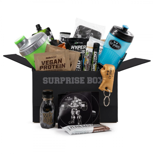 Nutrition Surprise Box | Supplements Selektion von BioTech USA &amp; C.P. SPORTS | Whey, Shots, Booster, etc. | weitere surprise goodies | mindestens 30 Artikel (teilweise kurzes MHD*!)