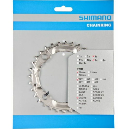 Shimano Kettenblatt M532 Deore (9/104/32Z) silber