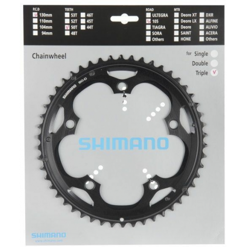 Shimano Kettenblatt (10/130) 105 50Z 5A schwarz schwarz