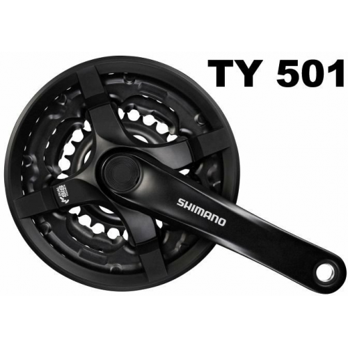 Shimano TY501 8/48-38-28x170 KS Kettenradgarnitur schwarz