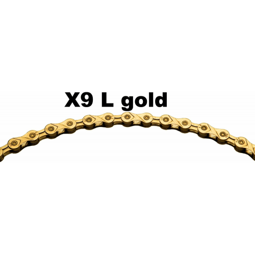 KMC X 9 L TIN Kette 11/128&quot; 116 Glieder gold