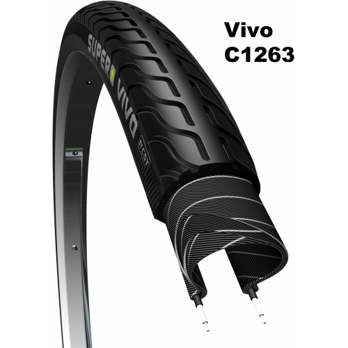 Supero VIVO C1263 28X1.5/8X1.3/8, 37-622, sw-re schwarz/schwarz