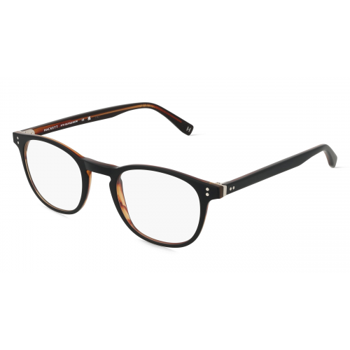 Hackett HE 138 Herren-Brille inkl. Gläser Vollrand Eckig Kunststoff-Gestell 48mm/22mm/145mm, schwarz